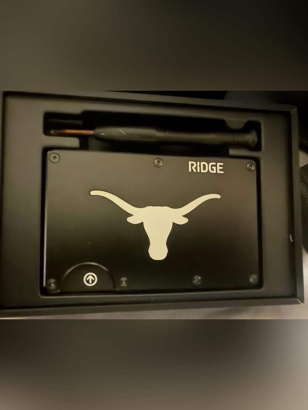 Ridge Longhorn Wallet - Slim RFID Aluminum Card Holder, Black NWT